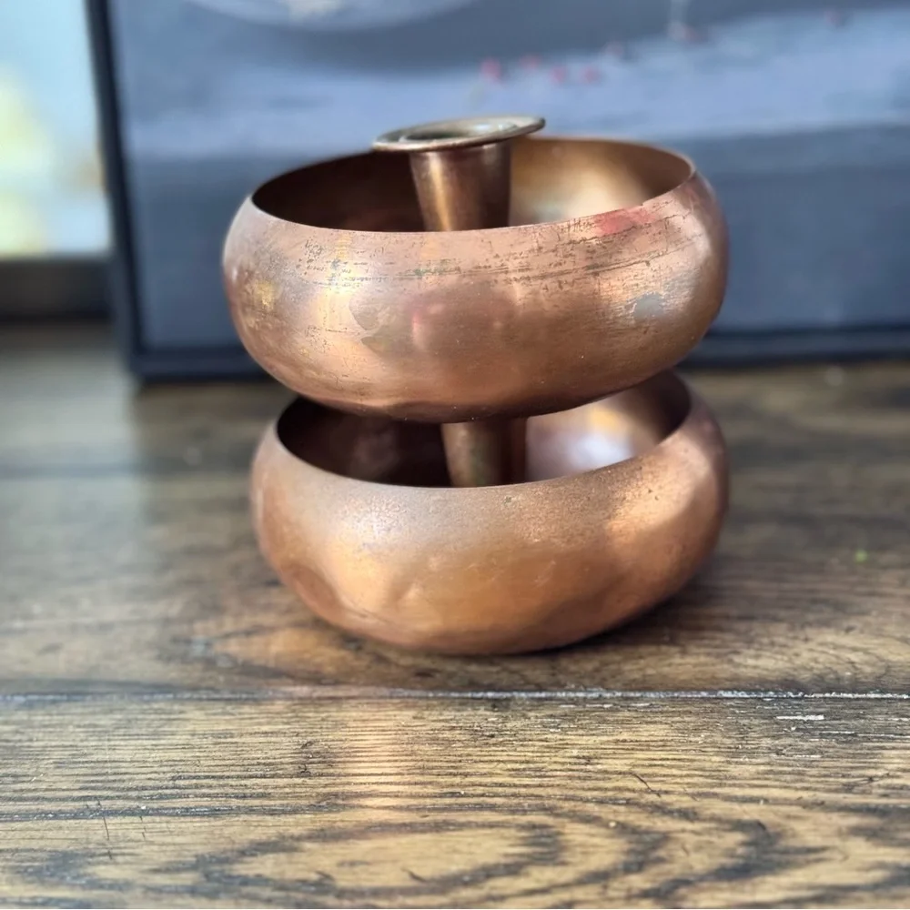 Vintage 2/ Coppercraft Copper Candlesticks Holder - Mid Century